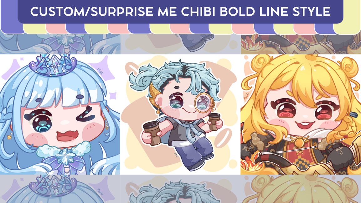 CUSTOM/SURPRISE ME Chibi Bold Line